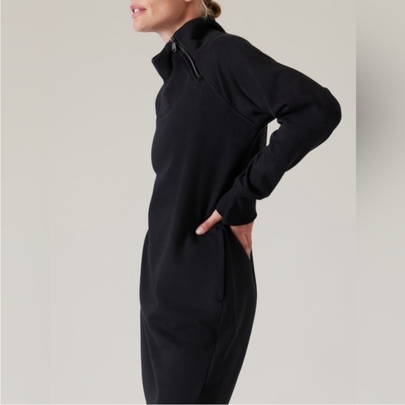 NWT Athleta | Cozy Karma Dress | Black | Size M - Picture 3 of 9